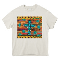 Western Gemstone Cross Sunflowers Leopard Serape Glitter Wooden Tumble Heavy Core Tee | Teevron