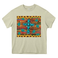 Mossy western gemstone cross sunflowers leopard serape glitter wooden tumble Heavy Core Tee - Artiststas