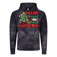 Cloud Black rockin around the clasroom teacher Vintage Hoodie - MaliasSmallBusiness