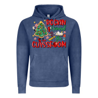 Vintage Denim rockin around the clasroom teacher Vintage Hoodie - MaliasSmallBusiness