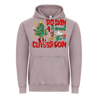 Vintage Zinc rockin around the clasroom teacher Vintage Hoodie - MaliasSmallBusiness
