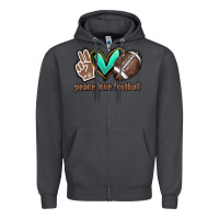 Smoke Peace love football Zipper Hoodie - HowdyJamesFarm