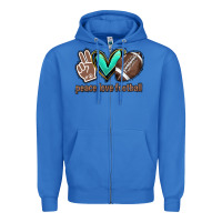 True Royal Peace love football Zipper Hoodie - HowdyJamesFarm