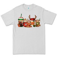 Dove Grey Reindeer Christmas Coffee Cups Premium Tee - Jasminsmagicworld