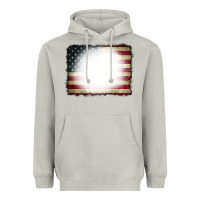 Moon Dust American Flag Bleach Effect Heavyweight Hoodie - CowCowDesign