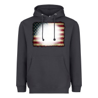 Smoke American Flag Bleach Effect Heavyweight Hoodie - CowCowDesign