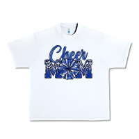 White cheer mom Urban Heavy Tee - MaliasSmallBusiness