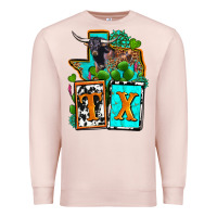 Pale Pink tx texas Premium Sweatshirt - OliviaCreatesArt