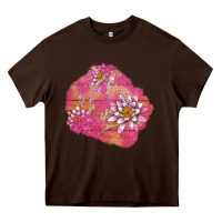 Chocolate Brown v.d  lavender and lotus patches Heavy Core Tee - AdoDesignShop