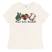 Peace Love Baseball Ladies Tee | Teevron