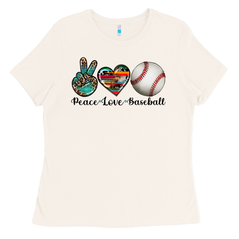 Peace Love Baseball Ladies Tee by Artiststas | Teevron