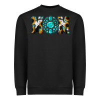 Black Sunflower Turquoise Gemstone Cowhide Mom Heavyweight Sweatshirt - Bettercallsaul