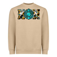 Mushroom Sunflower Turquoise Gemstone Cowhide Mom Heavyweight Sweatshirt - Bettercallsaul