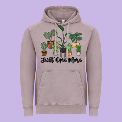 Just One More Plant Vintage Hoodie Designed By Maliassmallbusiness