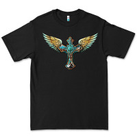 Black western cross wings Premium Tee - BarkalooDesign