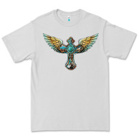 Dove Grey western cross wings Premium Tee - BarkalooDesign