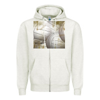 Oatmeal Heather distressed volleyball pattern Zipper Hoodie - TumblerDesignByShophia