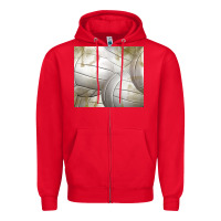 Red distressed volleyball pattern Zipper Hoodie - TumblerDesignByShophia