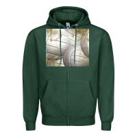 Sports Green distressed volleyball pattern Zipper Hoodie - TumblerDesignByShophia