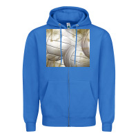 True Royal distressed volleyball pattern Zipper Hoodie - TumblerDesignByShophia