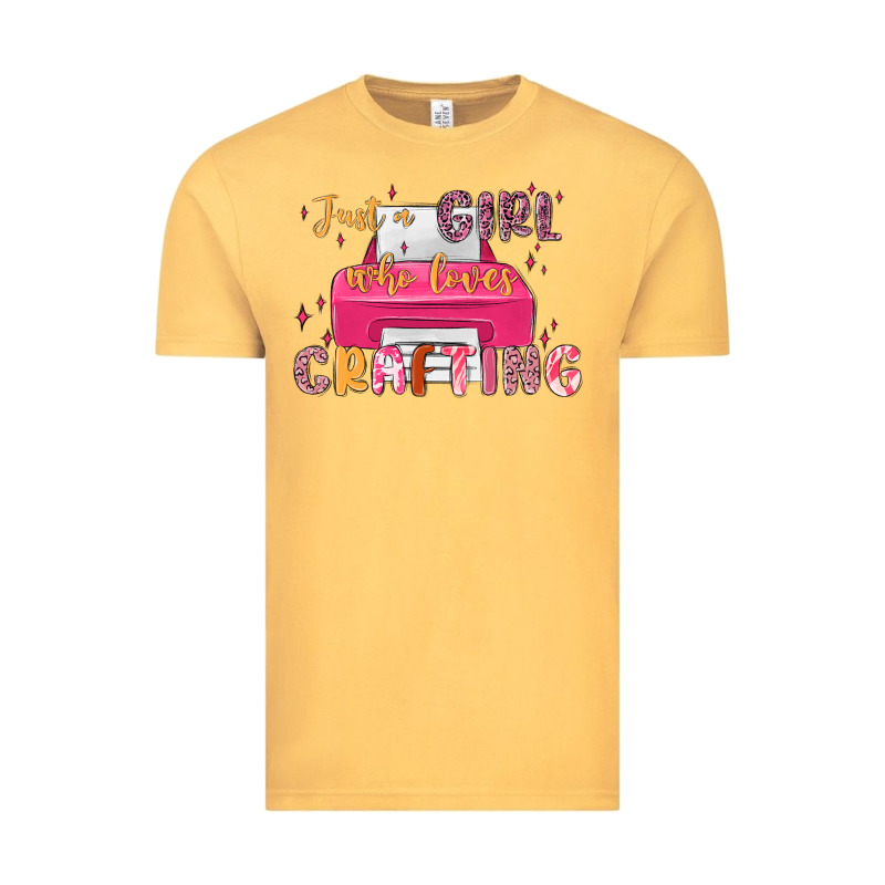 Just A Girl Who Loves Crafting Vintage Tee by MaliasSmallBusiness | Teevron
