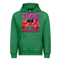 Emerald Gaming is My Valentine Urban Hoodie - CowhideDigitalArt