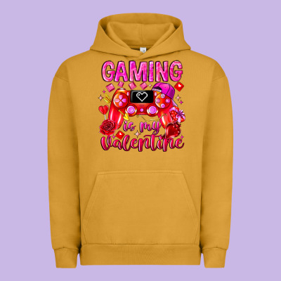 Gaming Is My Valentine Urban Hoodie Designed By Cowhidedigitalart