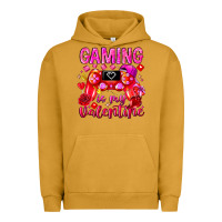 Pigment Peanut Butter Gaming is My Valentine Urban Hoodie - CowhideDigitalArt