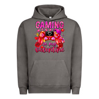 Pigment Tornado Gaming is My Valentine Urban Hoodie - CowhideDigitalArt