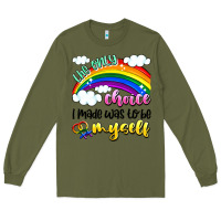 Army Green the only choice i made was to be myself Long Sleeve Tee - Artiststas