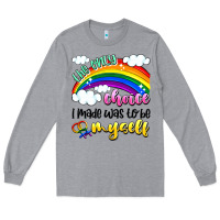 Heather Grey the only choice i made was to be myself Long Sleeve Tee - Artiststas