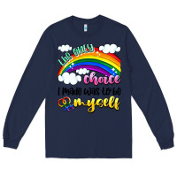 Navy the only choice i made was to be myself Long Sleeve Tee - Artiststas