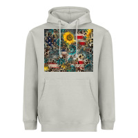 Moon Dust America Flag Leopard Gemstone Sunflower Heavyweight Hoodie - CowCowDesign