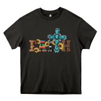 Asphalt western gemstone cross faith Heavy Core Tee - Artiststas
