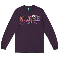 Plum valentine's day nurse Long Sleeve Tee - RanaPortraitStore