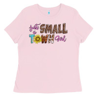 Bubblegum Pink just a small town girl Ladies Tee - AdoDesignShop