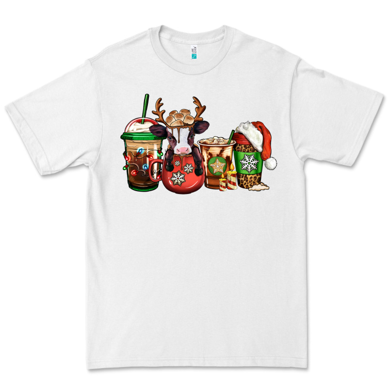Christmas Baby Calf Coffee Cups Premium Tee by Jasminsmagicworld | Teevron