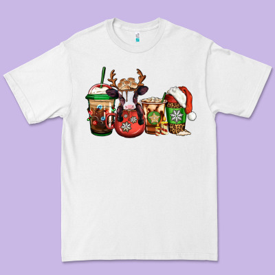 Christmas Baby Calf Coffee Cups Premium Tee Designed By Jasminsmagicworld