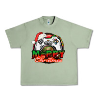 Oil Green Gamer Merry Christmas Urban Heavy Tee - NancyCooperArtShop