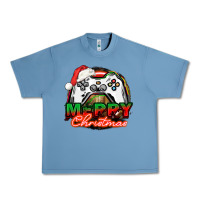 Pebble Blue Gamer Merry Christmas Urban Heavy Tee - NancyCooperArtShop