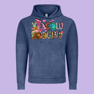 Western Cowgirl Vintage Hoodie Designed By Maliassmallbusiness