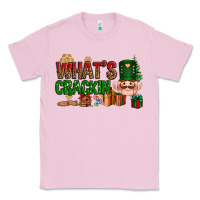 Bubblegum Pink What's crackin Christmas Classic Tee - NancyCooperArtShop