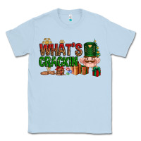 Dusty Blue What's crackin Christmas Classic Tee - NancyCooperArtShop
