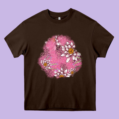 Lotus Patches Heavy Core Tee Designed By Adodesignshop