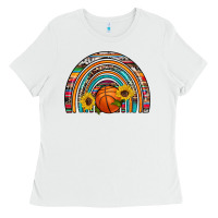 White basketball rainbow Ladies Tee - Artiststas
