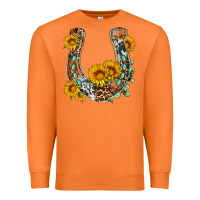Carrot western leopard cowhide sunflowers horseshoe Premium Sweatshirt - OliviaCreatesArt