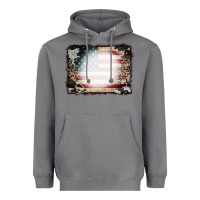 Storm American Flag Cowhide Leopard Bleach Effect Heavyweight Hoodie - CowCowDesign