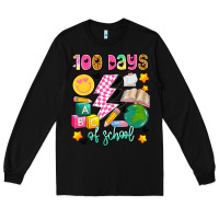 Black 100 days of school Long Sleeve Tee - Artiststas