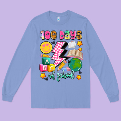 100 Days Of School Long Sleeve Tee Designed By Artiststas