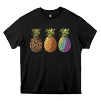 Black pineapples leopard tie dye summer Heavy Core Tee - Artiststas